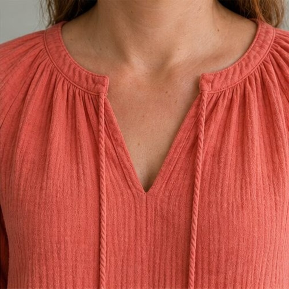 Navy Wrap Blouse - Picture 4 of 6